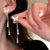 Wholesale Jewelry Lady Bow Knot Alloy Tassel Plating Drop Earrings