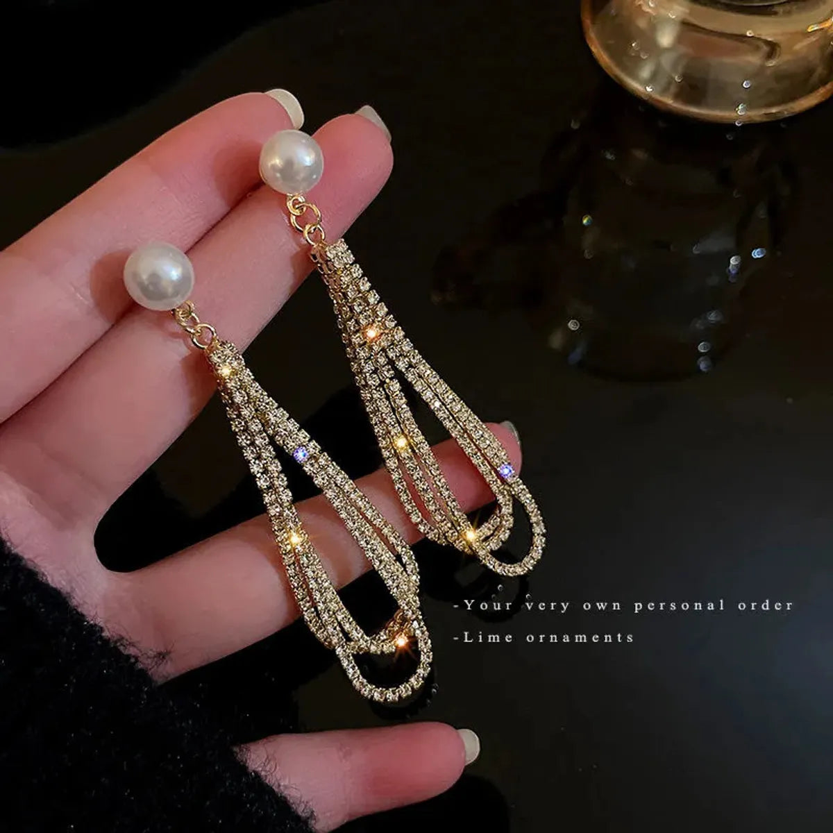 Wholesale Jewelry Lady Bow Knot Alloy Tassel Plating Drop Earrings