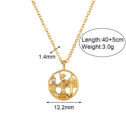 Wholesale Jewelry Lady Geometric 304 Stainless Steel Plating Pendant Necklace