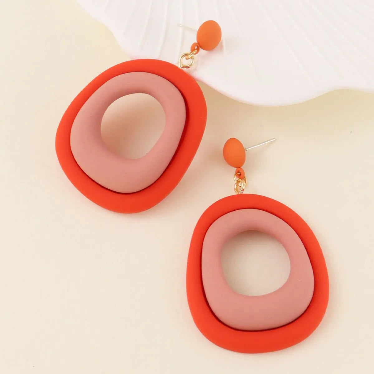 Wholesale Jewelry Lady Geometric Resin Drop Earrings