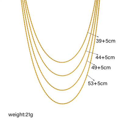 Wholesale Jewelry Lady Geometric Titanium Steel Plating Necklace