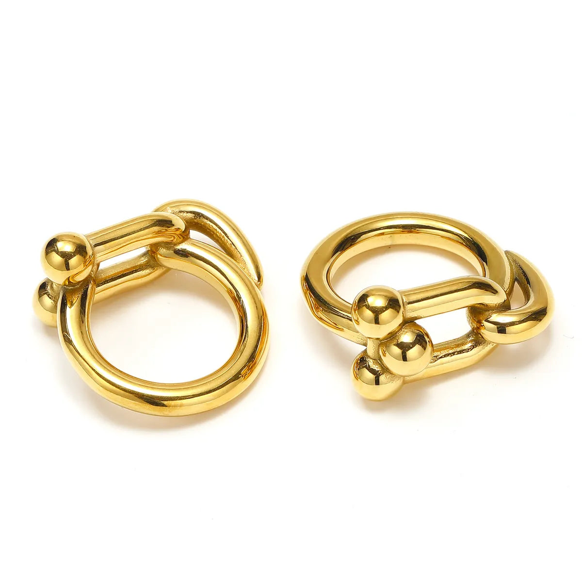 Wholesale Jewelry Lady Geometric Titanium Steel Plating Rings