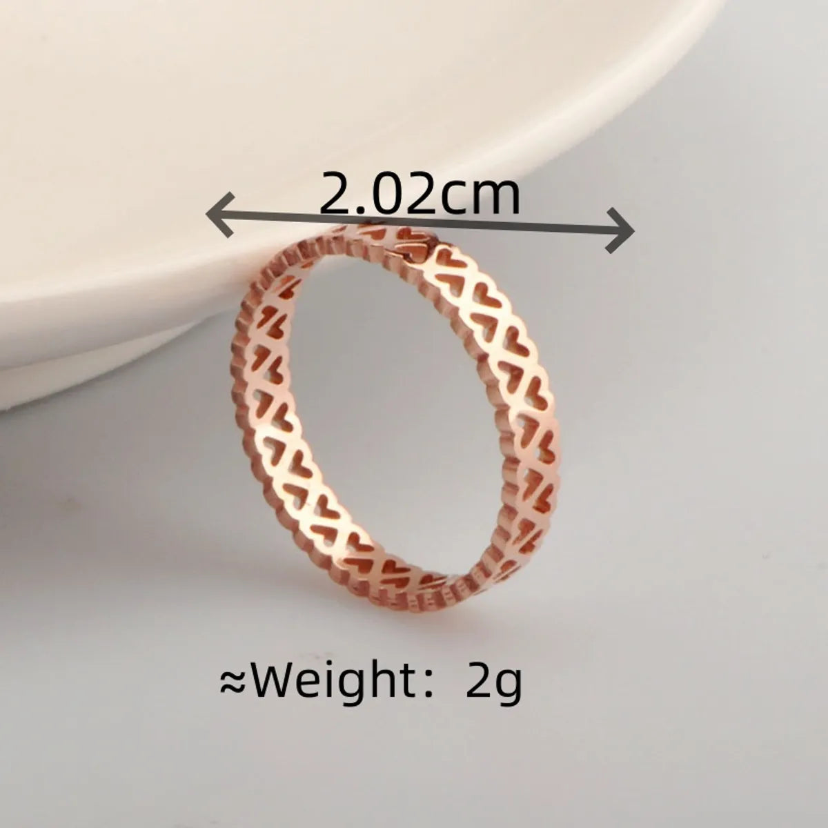 Wholesale Jewelry Lady Simple Style Commute Heart Shape 304 Stainless Steel 18K Gold Plated Rings