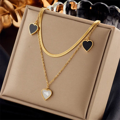 Wholesale Jewelry Lady Star Heart Shape Butterfly Titanium Steel Irregular Plating Necklace