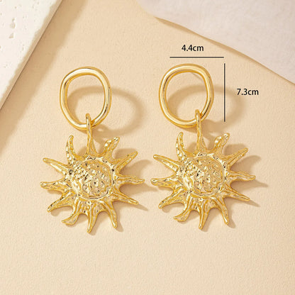 Wholesale Jewelry Lady Streetwear Geometric Alloy Plating Drop Earrings