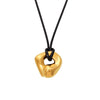Wholesale Jewelry Leather Rope Adjustable Necklace For Women Heavy Industry Curved Surface Design 316L Stainless Steel Pvd Plated Geometric Style