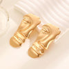 Wholesale Jewelry Leather Rope Alloy Human Face Pattern Electroplated Personality Pendant Fourpiece Set For Women