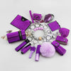 Wholesale Jewelry Leather Selfdefense Alarm Keychain Pendant Glass Glazed Heart Water Drop Bell Color Printing Accessories