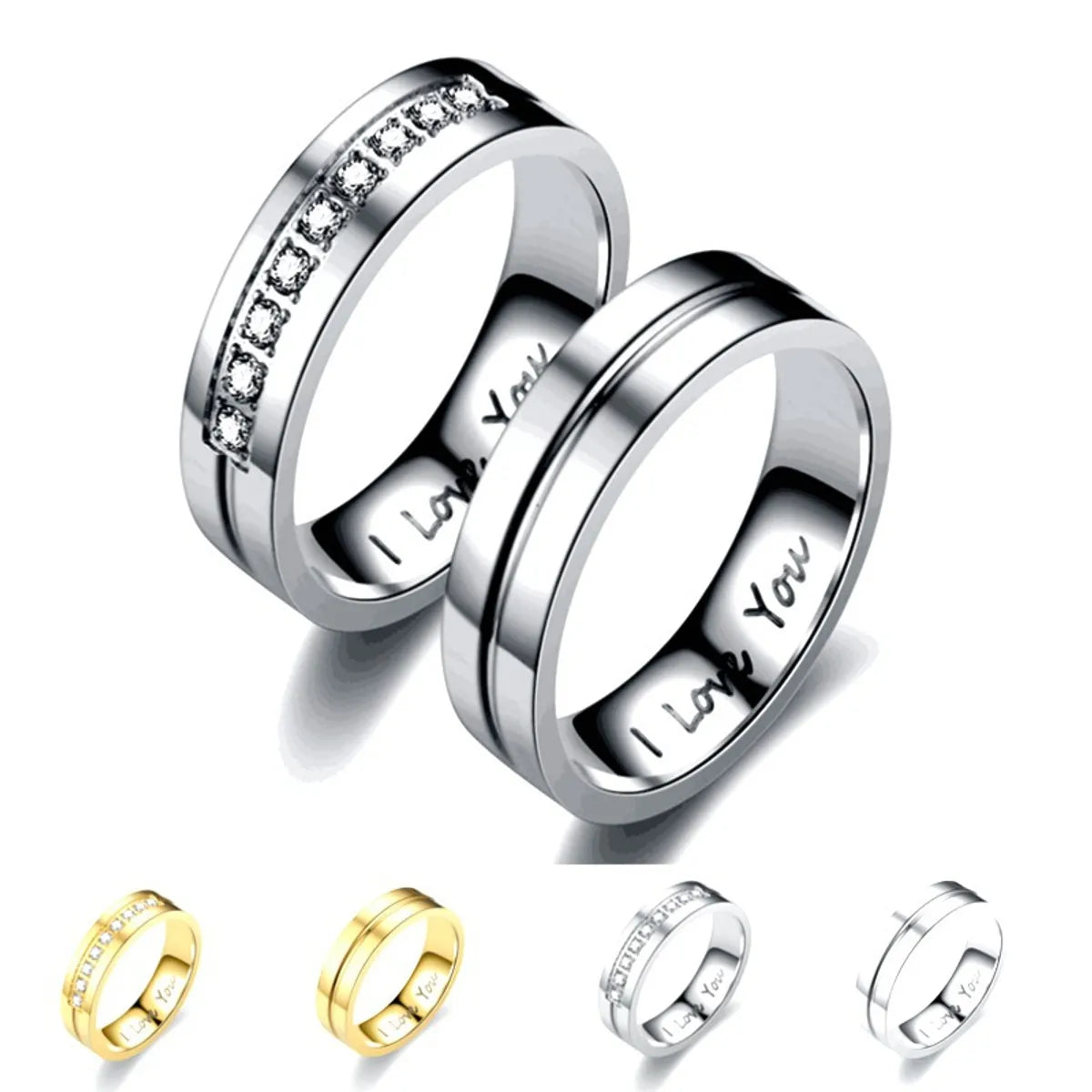 Wholesale Jewelry Fashion U Shape Stainless Steel 18K Gold Plated