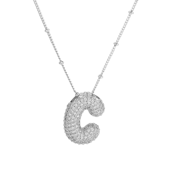 Wholesale Jewelry Letter Pendant Necklace Copper Brass Electroplating For Women
