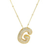 Wholesale Jewelry Letter Pendant Necklace Copper Brass Electroplating For Women