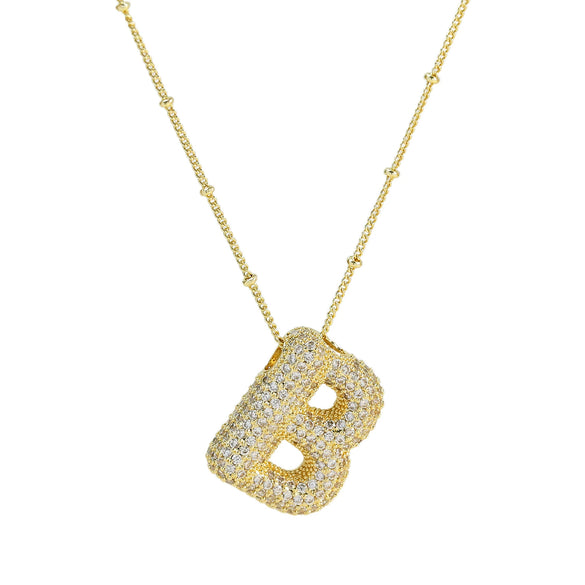 Wholesale Jewelry Letter Pendant Necklace Copper Brass Electroplating For Women