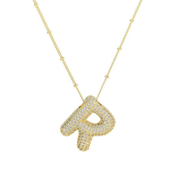 Wholesale Jewelry Letter Pendant Necklace Copper Brass Electroplating For Women