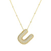 Wholesale Jewelry Letter Pendant Necklace Copper Brass Electroplating For Women