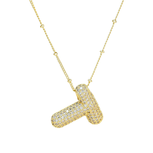 Wholesale Jewelry Letter Pendant Necklace Copper Brass Electroplating For Women