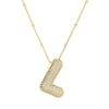 Wholesale Jewelry Letter Pendant Necklace Copper Brass Electroplating For Women