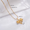 Wholesale Jewelry Light Luxury Bow Snake Bone Chain Pendant Necklace Titanium Stainless Steel Animal Zodiac Electroplated For Women