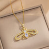 Wholesale Jewelry Light Luxury Copper Zircon Earrings Necklace Set With Real Gold Plated And Cartoon Characters Design