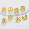 Wholesale Jewelry Light Luxury Cross Copper Goldplated Ear Bone Clip Earrings