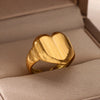 Wholesale Jewelry Light Luxury Electroplated Stainless Steel Heartshaped Ring For Women