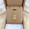 Wholesale Jewelry Light Luxury Geometric Bear Pendant Necklace Copper Pendant Stainless Steel Chain