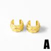 Wholesale Jewelry Light Luxury Geometric Copper 18K Gold Plated Ear Clips