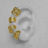 Wholesale Jewelry Light Luxury Geometric Copper 18K Gold Plated Ear Clips