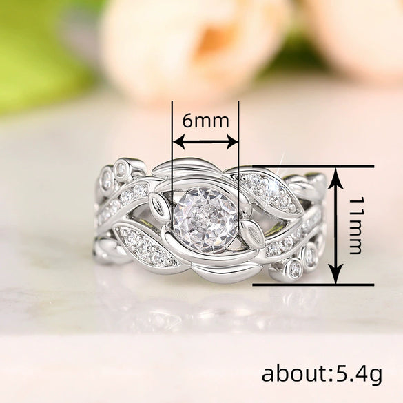 Wholesale Jewelry Light Luxury Geometric Copper Zircon Ring