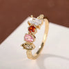 Wholesale Jewelry Light Luxury Geometric Copper Zircon Ring