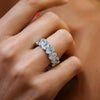 Wholesale Jewelry Light Luxury Geometric Drop Shape Copper Inlaid Zirconia Ring For Women