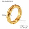 Wholesale Jewelry Light Luxury Geometric Irregular Titanium Steel Enamel Glaze Electroplated Ring
