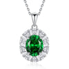 Wholesale Jewelry Light Luxury Geometric Marine Sapphire 925 Sterling Silver Clavicle Chain Pendant With Diamond For Women