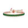 Wholesale Jewelry Light Luxury Geometric Rectangular Zircon Copper Electroplated Bracelet For Women