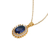 Wholesale Jewelry Light Luxury Geometric Resin Zircon Pendant Copper 14K Gold Plated Ochain Necklace For Women