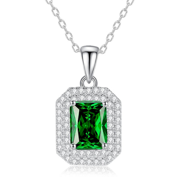 Wholesale Jewelry Light Luxury Geometric Silver Pendant Cross Chain Necklace With Diamond