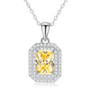 Wholesale Jewelry Light Luxury Geometric Silver Pendant Cross Chain Necklace With Diamond