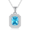 Wholesale Jewelry Light Luxury Geometric Silver Pendant Cross Chain Necklace With Diamond