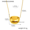 Wholesale Jewelry Light Luxury Geometric Stainless Steel And Titanium Steel Plated Gold Pendant Clavicle Necklace For Women