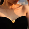 Wholesale Jewelry Light Luxury Geometric Stainless Steel And Titanium Steel Plated Gold Pendant Clavicle Necklace For Women