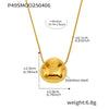 Wholesale Jewelry Light Luxury Geometric Stainless Steel And Titanium Steel Plated Gold Pendant Clavicle Necklace For Women