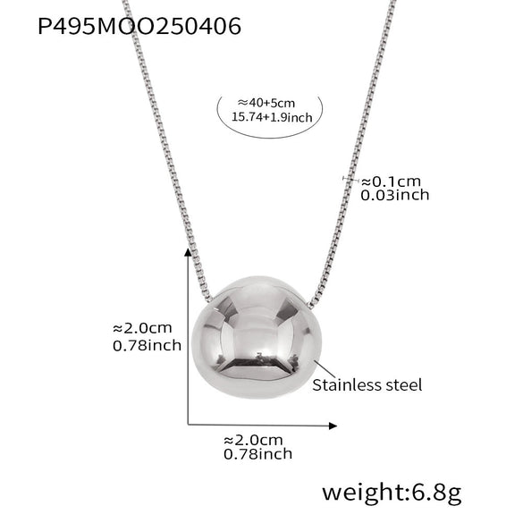 Wholesale Jewelry Light Luxury Geometric Stainless Steel And Titanium Steel Plated Gold Pendant Clavicle Necklace For Women