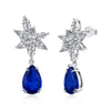 Wholesale Jewelry Light Luxury Geometric 925 Sterling Silver Mixed Gem Inlay Electroplated Ring Earrings Necklace Set
