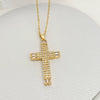 Wholesale Jewelry Light Luxury Geometric Titanium Steel And Copper Cross Pendant O Chain Necklace For Women
