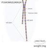 Wholesale Jewelry Light Luxury Geometric Titanium Steel Inlaid With Colorful Rectangular Zircon Necklace