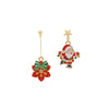 Wholesale Jewelry Light Luxury Geometric Zinc Alloy Christmas Tree Snowflake Santa Claus Deer Earrings With Electroplating