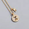 Wholesale Jewelry Light Luxury Ins Style S925 Sterling Silver Necklace With Letter Pendant And Cross Chain