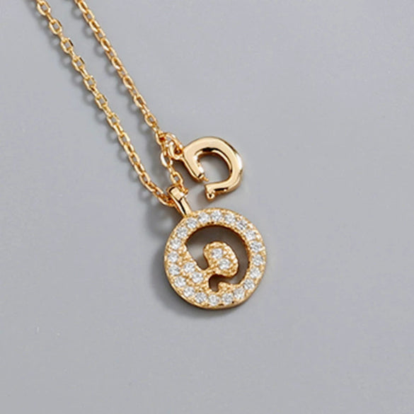 Wholesale Jewelry Light Luxury Ins Style S925 Sterling Silver Necklace With Letter Pendant And Cross Chain