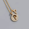 Wholesale Jewelry Light Luxury Ins Style S925 Sterling Silver Necklace With Letter Pendant And Cross Chain