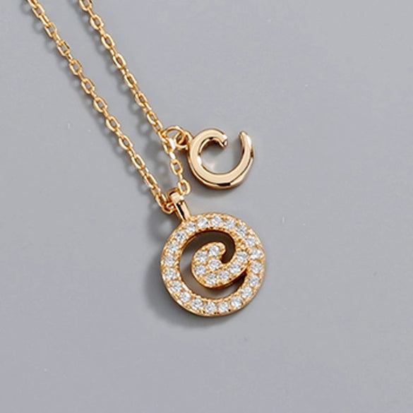 Wholesale Jewelry Light Luxury Ins Style S925 Sterling Silver Necklace With Letter Pendant And Cross Chain