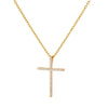 Wholesale Jewelry Light Luxury Microinlaid Zircon Cross Pendant Necklace Copper Electroplating Geometric Flower Style Women's